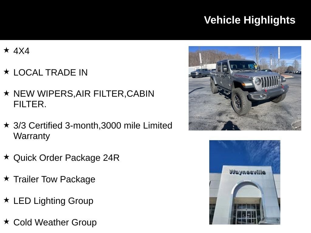 Used 2020 Jeep Gladiator Rubicon Truck