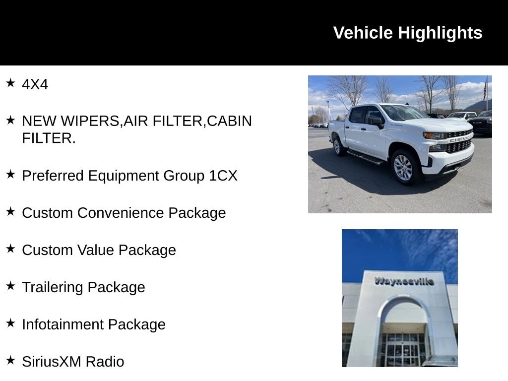 Used 2021 Chevrolet Silverado 1500 Custom Truck