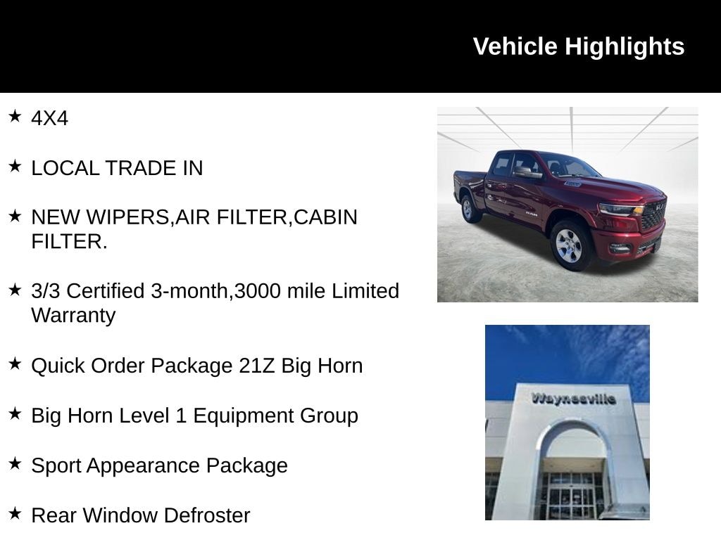 Used 2025 Ram 1500 Big Horn/Lone Star Truck
