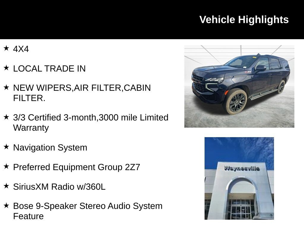 Used 2023 Chevrolet Tahoe Z71 SUV