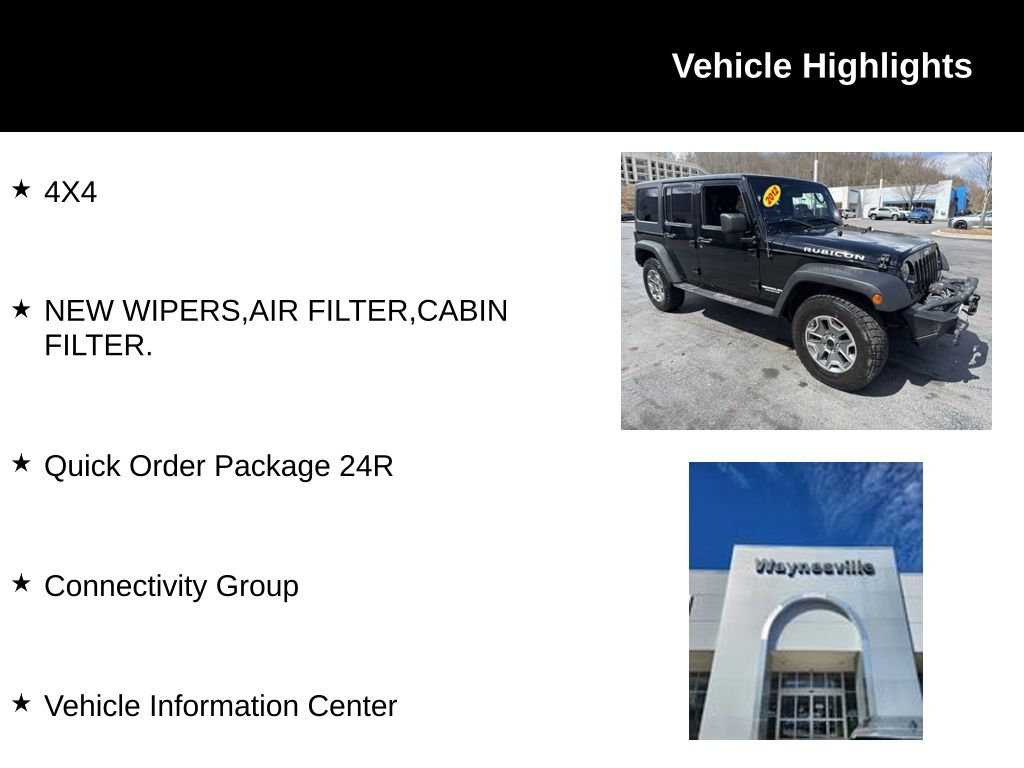 Used 2012 Jeep Wrangler Unlimited Rubicon with VIN 1C4BJWFG2CL142978 for sale in Waynesville, NC