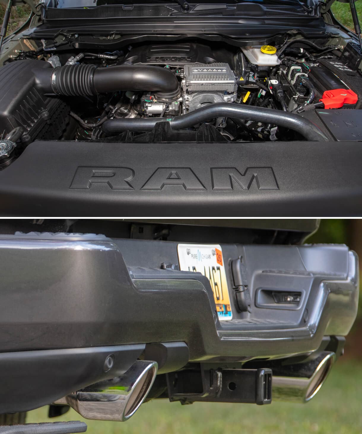 Ram 1500 Engine Bay and Rear Bumper