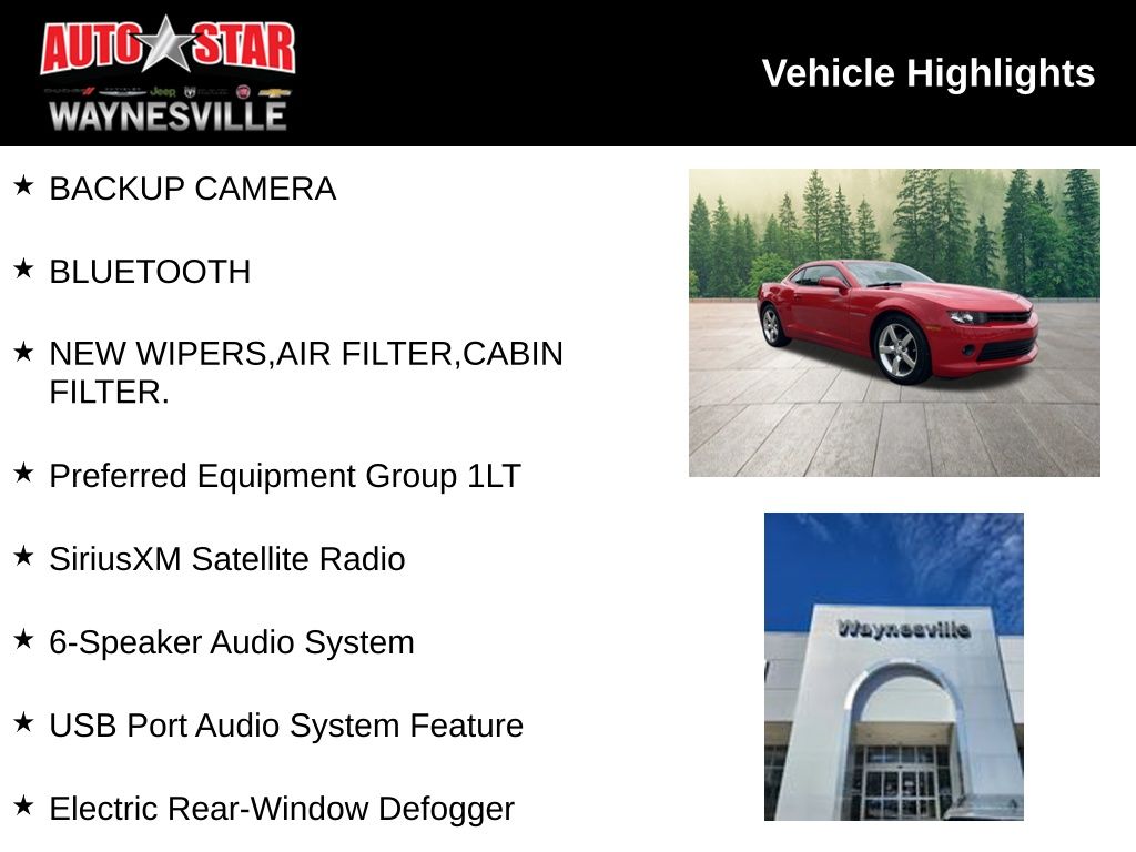 Used 2014 Chevrolet Camaro 1LT with VIN 2G1FF1E35E9269103 for sale in Waynesville, NC
