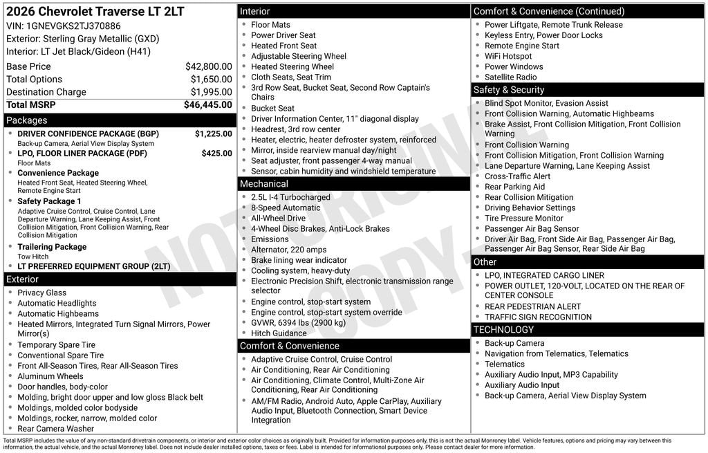 2026 Chevrolet Traverse LT - Photo 31