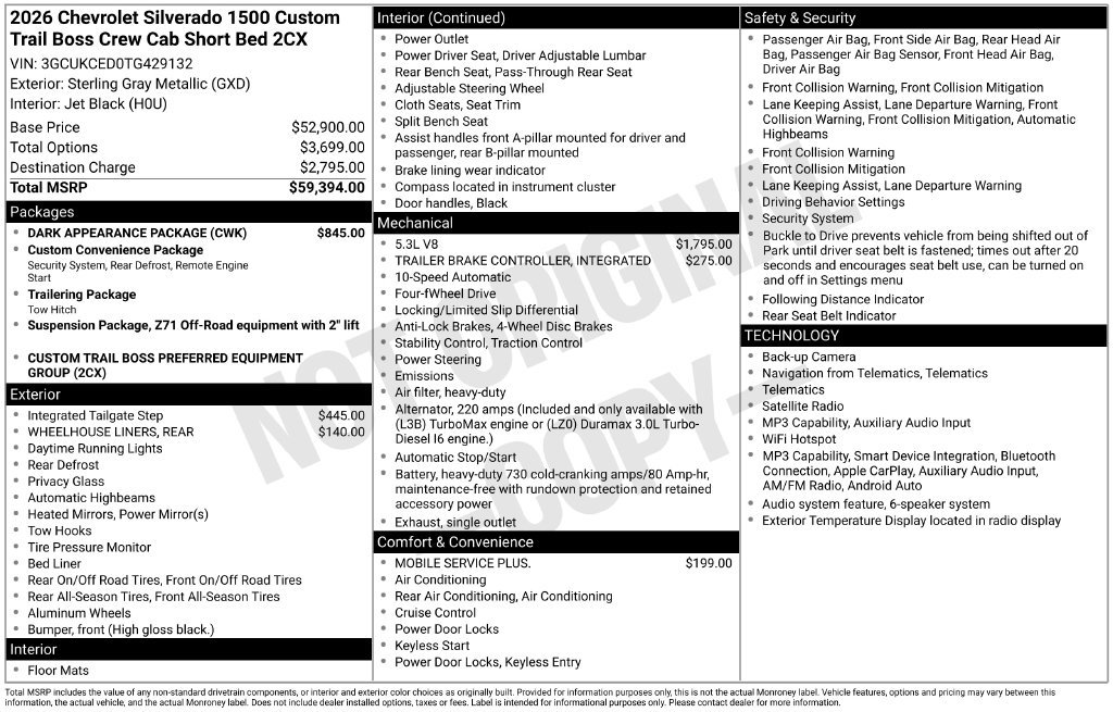 2026 Chevrolet Silverado 1500 Custom Trail Boss - Photo 31