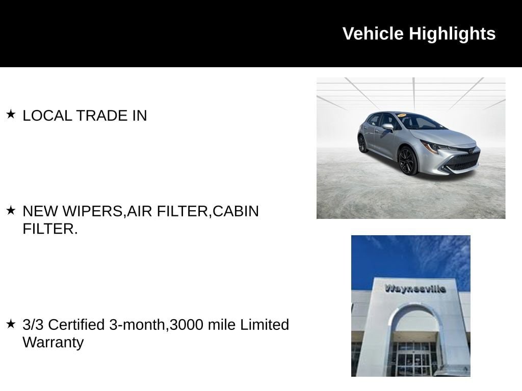 Used 2022 Toyota Corolla Hatchback XSE