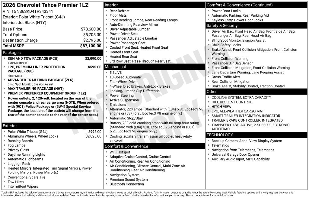 2026 Chevrolet Tahoe Premier - Photo 30