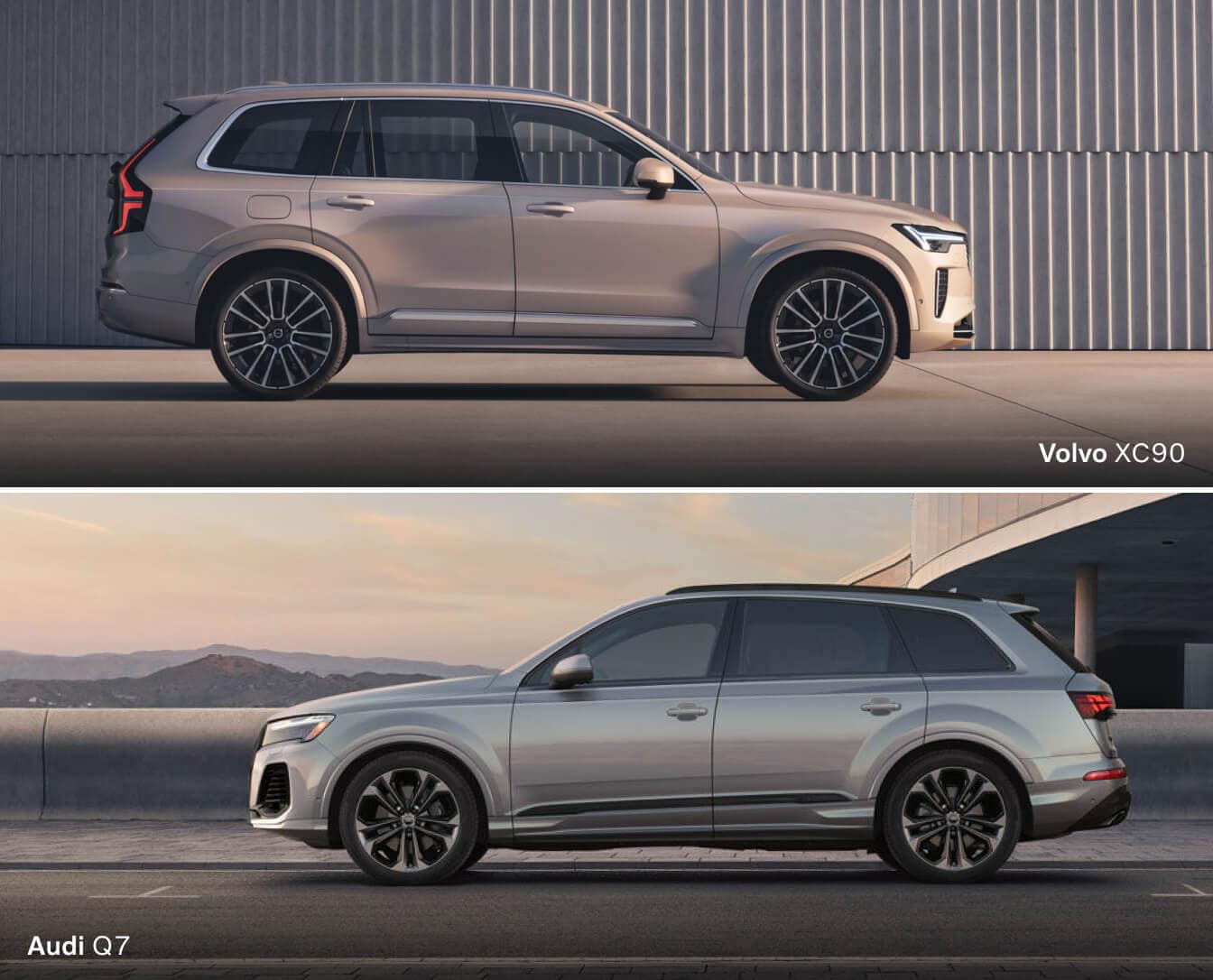Volvo XC90 vs. Audi Q7 Size & Dimensions