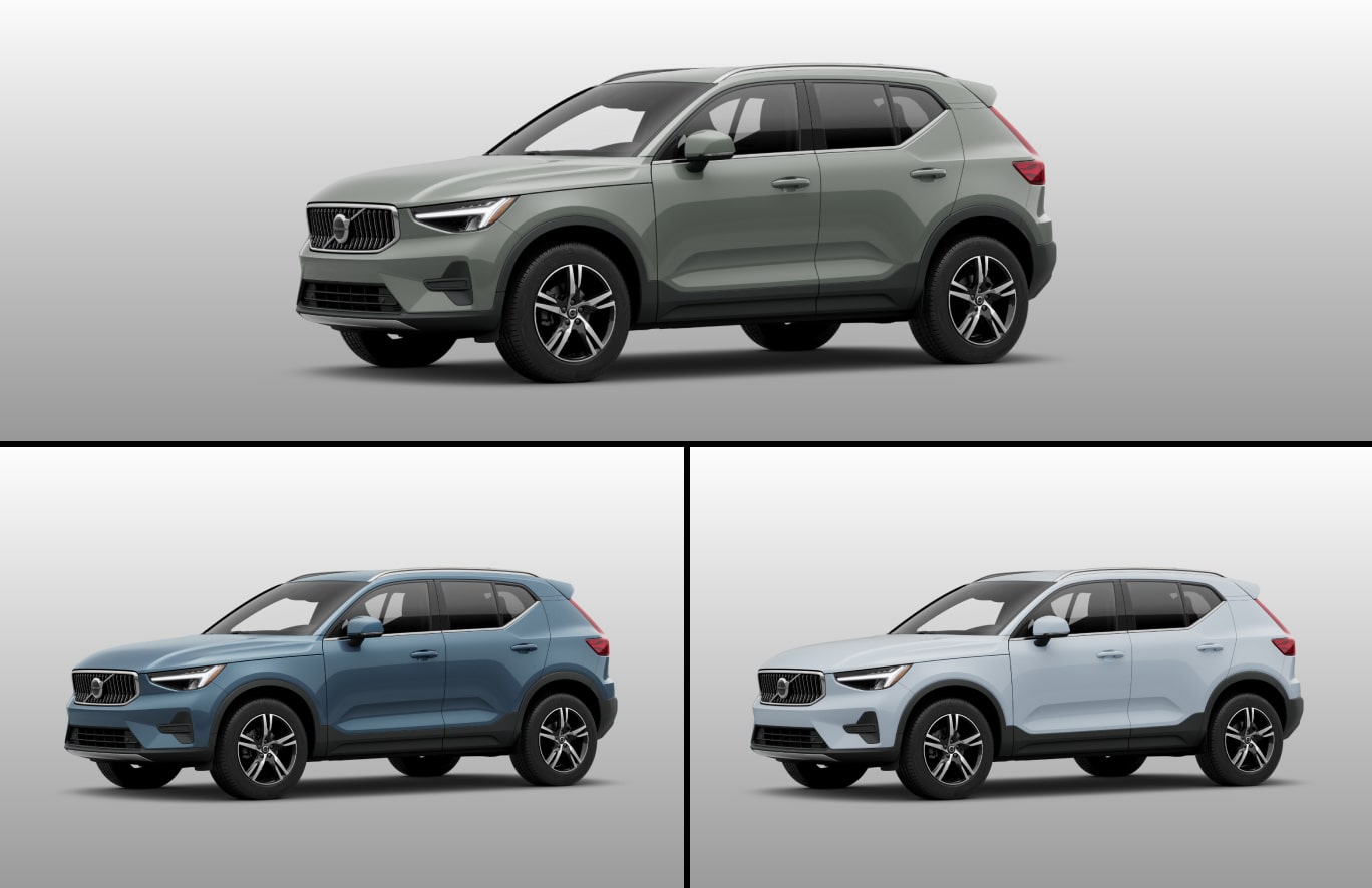 Volvo XC40 Sage Green, Fjord Blue, Cloud Blue