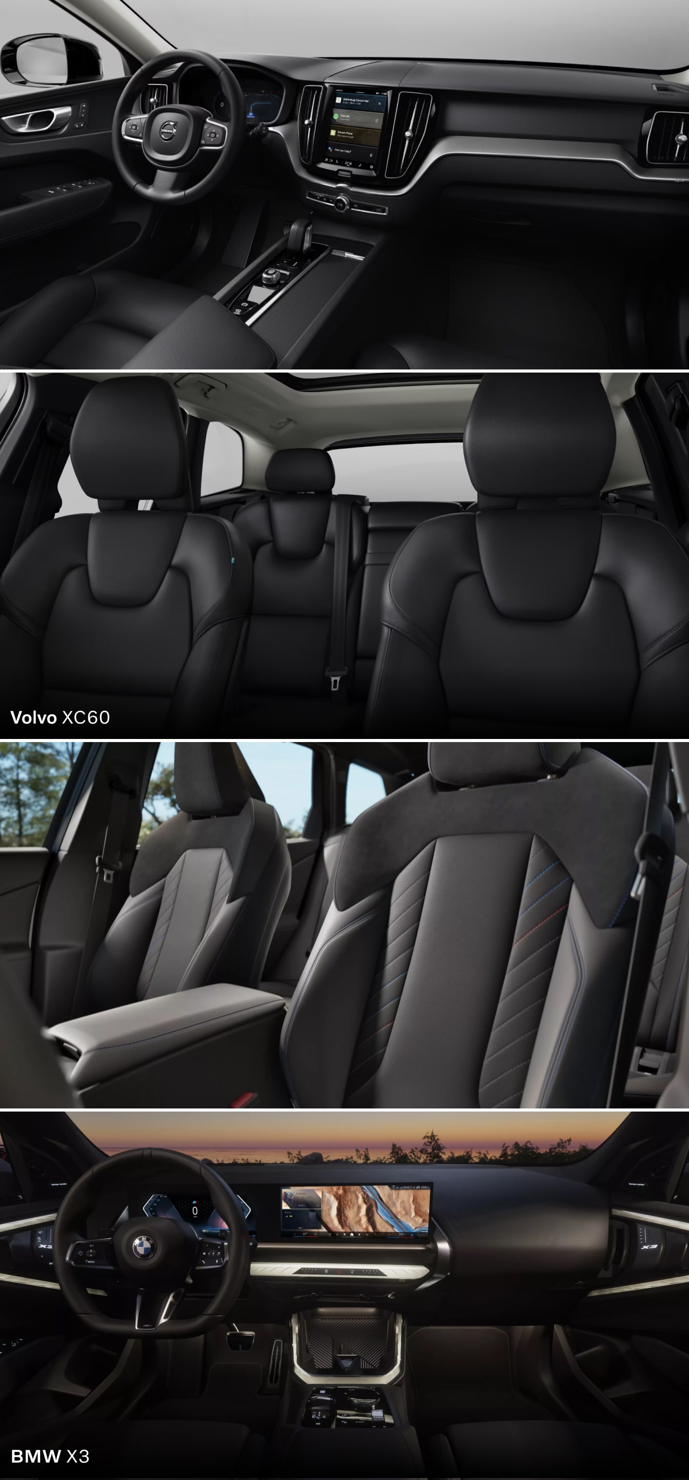 Volvo XC60 vs. BMW X3: Interior & Features