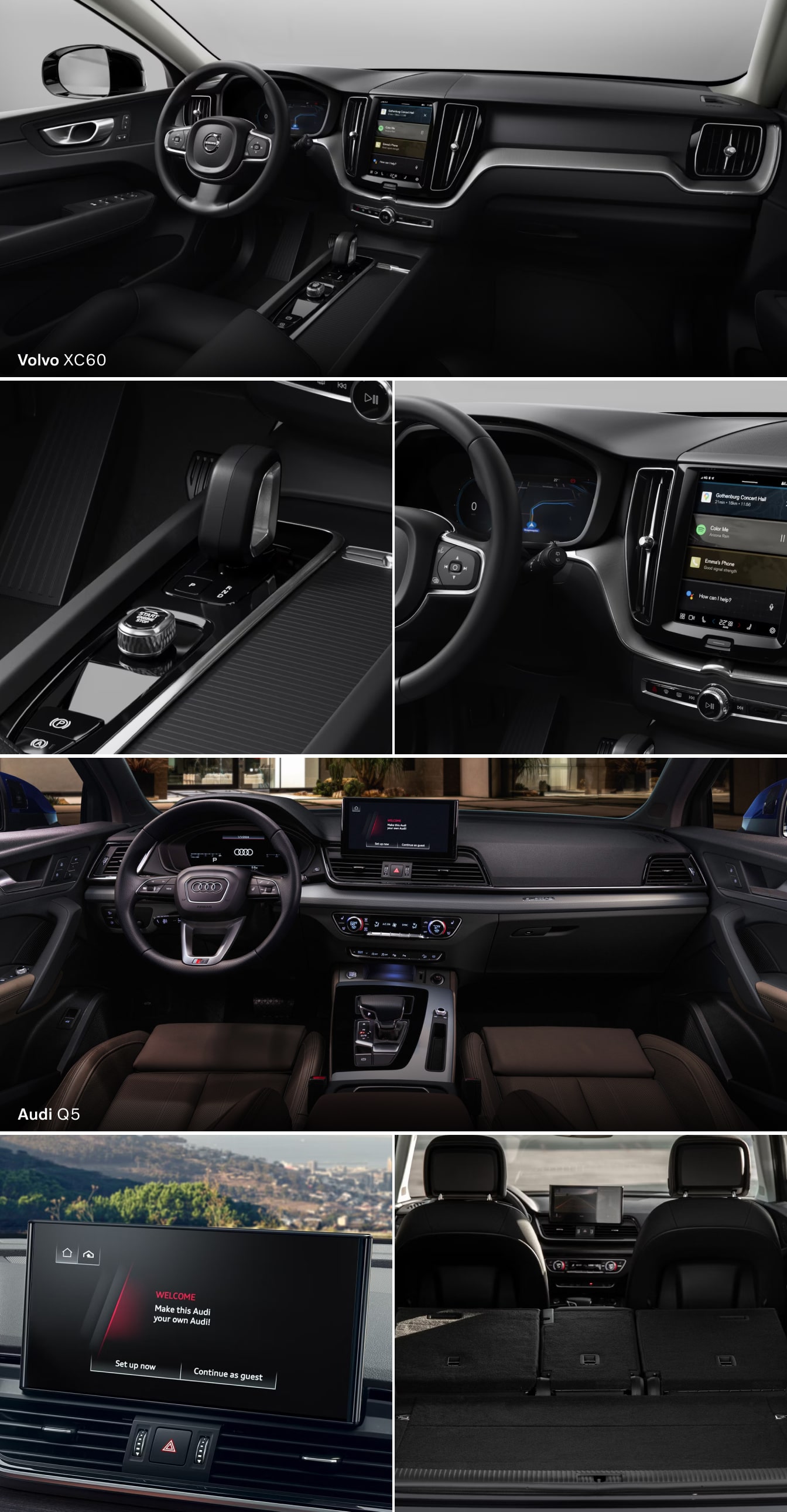 Volvo XC60 vs. Audi Q5 Interior Design, Tech & Safety