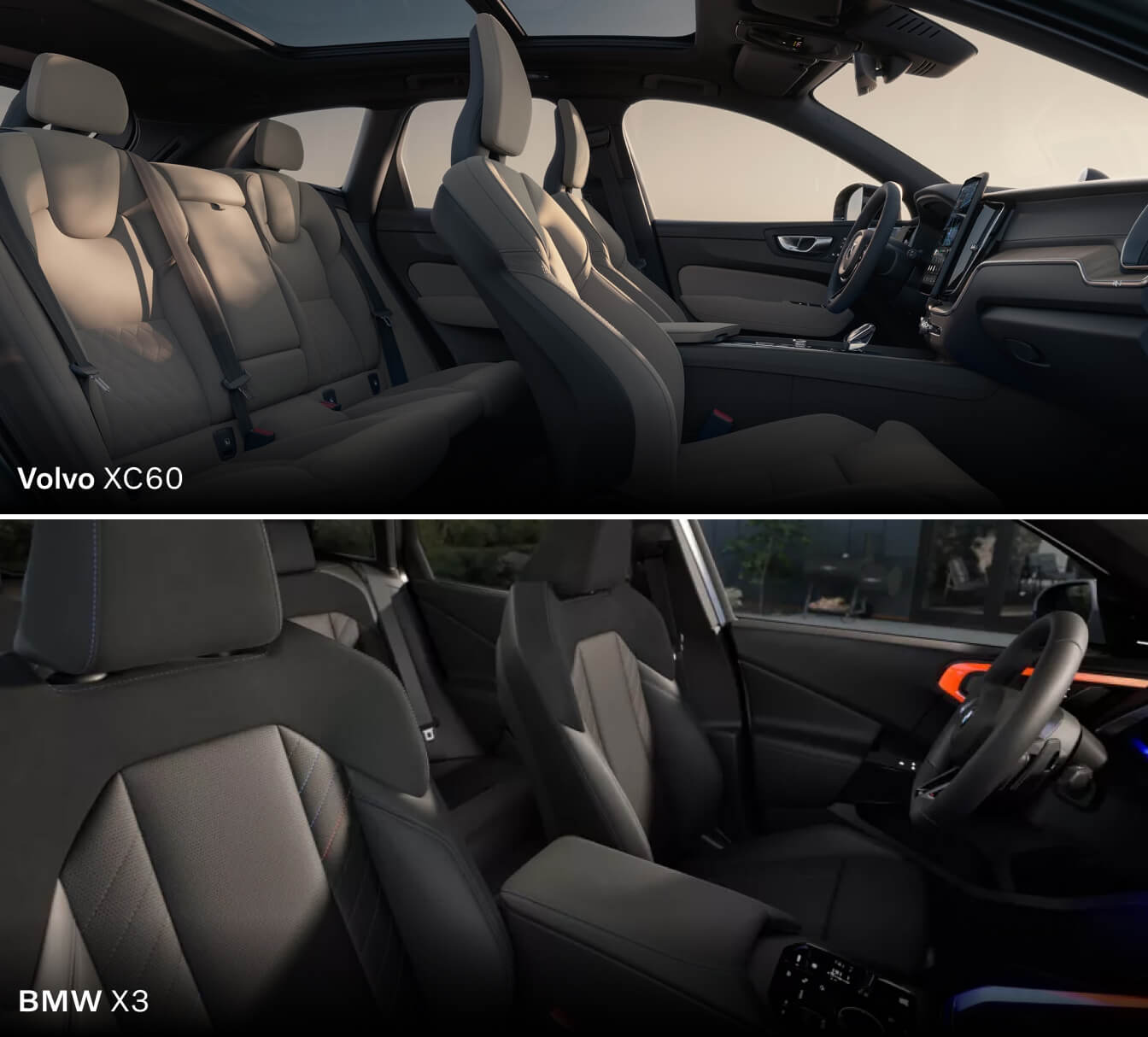 Volvo XC60 vs. BMW X3 Dimensions & Cargo