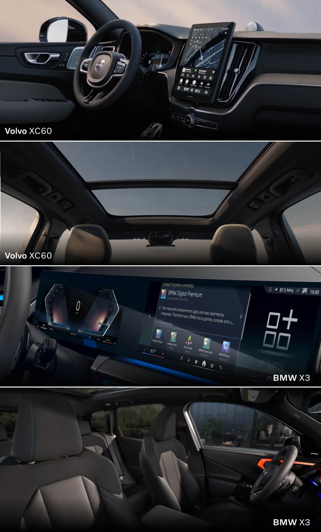 Volvo XC60 vs. BMW X3 Interior & Features