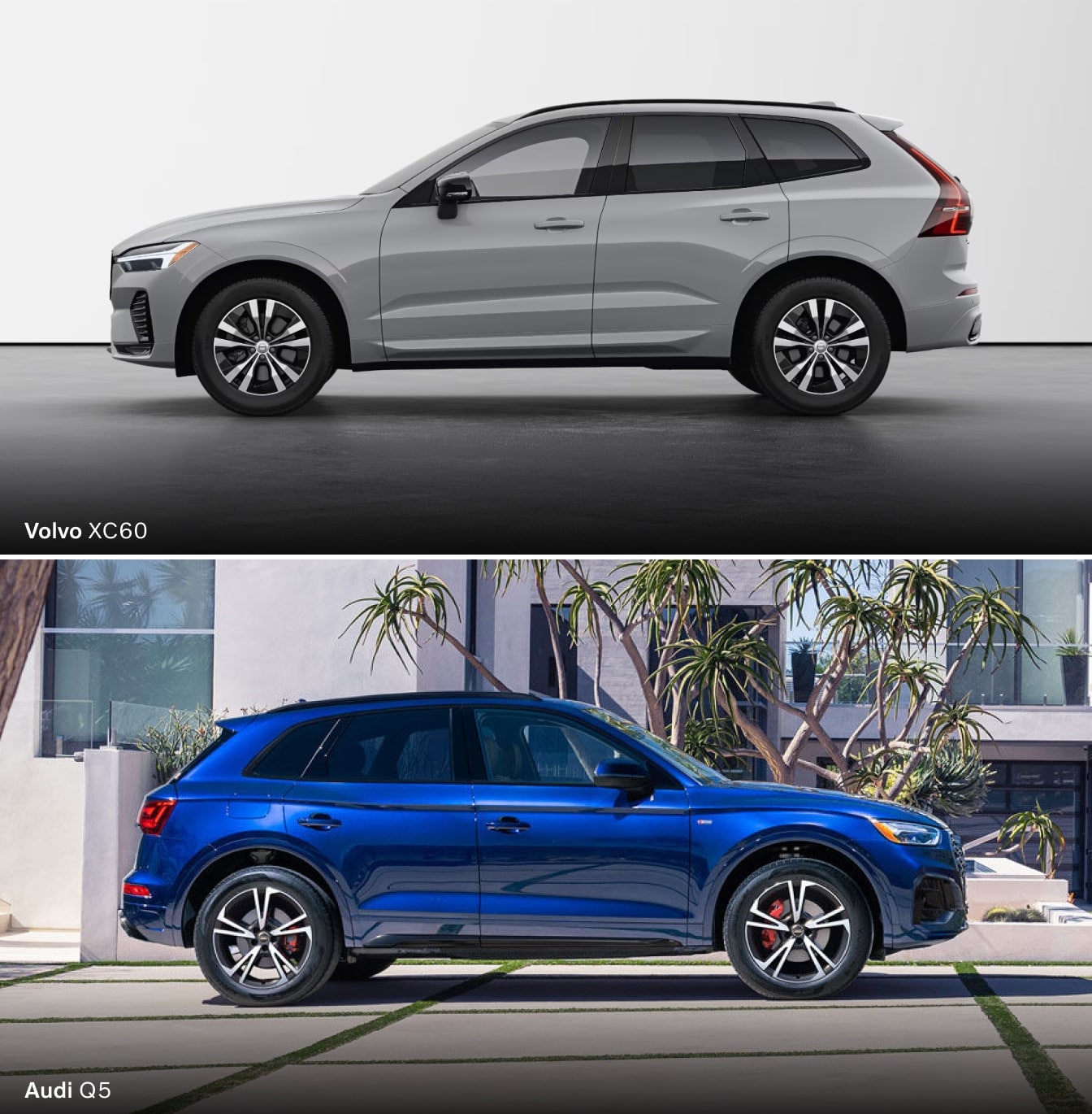 Volvo XC60 vs. Audi Q5 Size Comparison