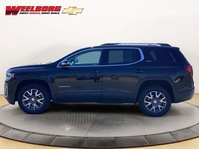 Used 2023 GMC Acadia SLE with VIN 1GKKNRL41PZ257708 for sale in Glencoe, Minnesota