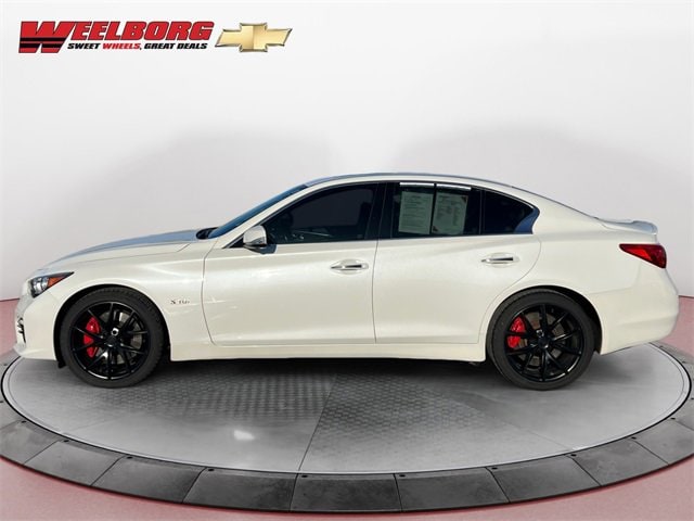 Used 2016 INFINITI Q50 Red Sport with VIN JN1FV7AR6GM450081 for sale in New Ulm, Minnesota