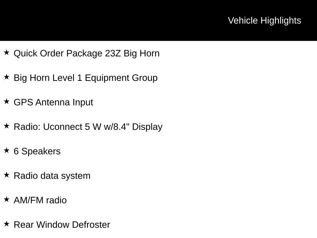 Used 2025 Ram 1500 Big Horn Truck Crew Cab