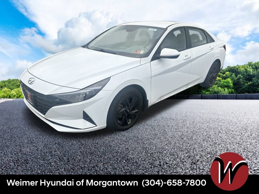 Certified 2023 Hyundai Elantra Hybrid Blue Sedan