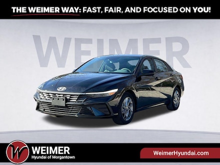 2025 Hyundai Elantra Hybrid Blue Sedan