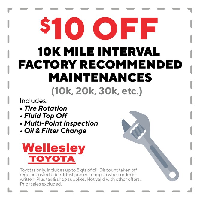 MA Toyota Service Coupons Wellesley Toyota Service