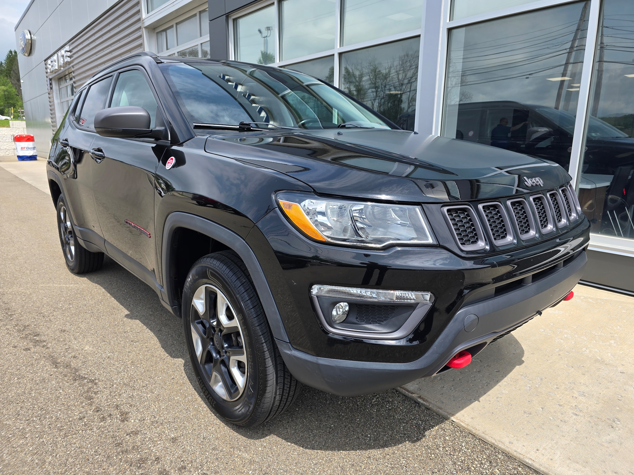Used 2018 Jeep Compass Trailhawk with VIN 3C4NJDDBXJT231627 for sale in Titusville, PA