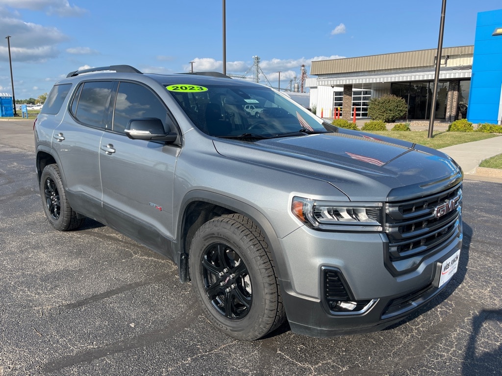 Used 2023 GMC Acadia AT4 with VIN 1GKKNLLS4PZ228795 for sale in Grinnell, IA