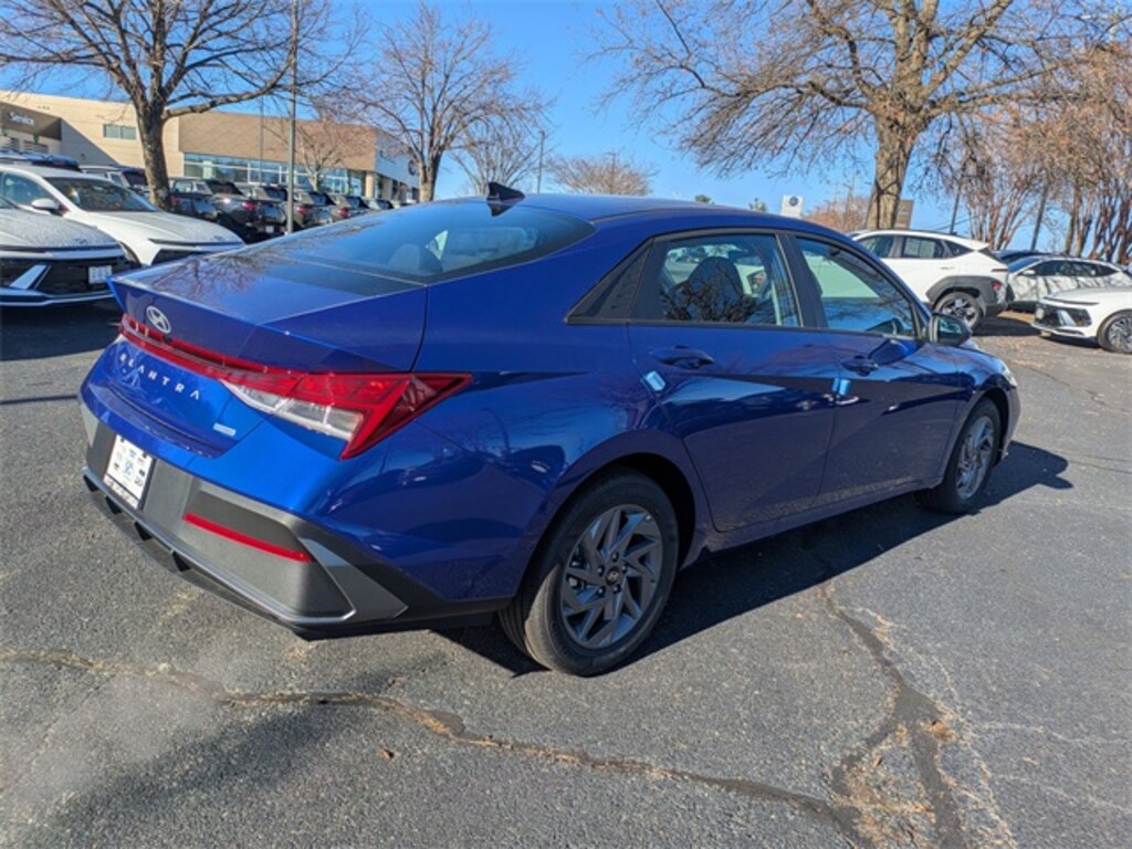 New 2026 Hyundai Elantra Hybrid Blue Sedan