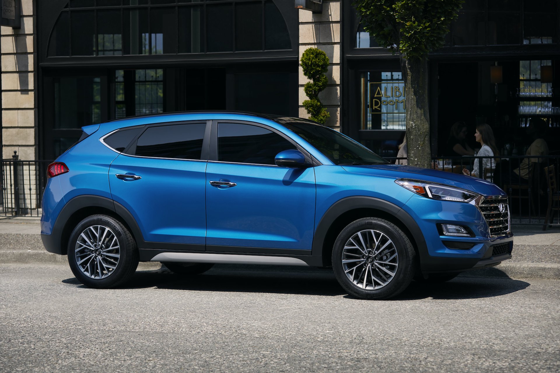West Broad Hyundai is a Hyundai Dealership near Dumbarton, VA | 2020 Hyundai Tucson parked by shops