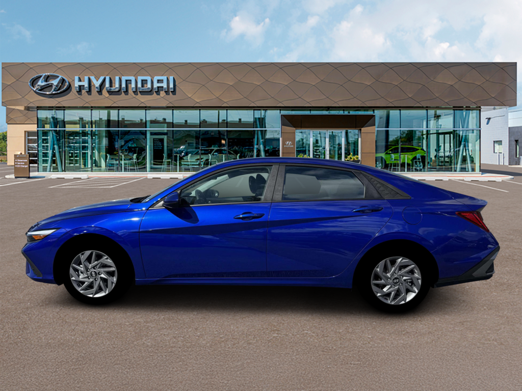New 2026 Hyundai Elantra Hybrid Blue Sedan