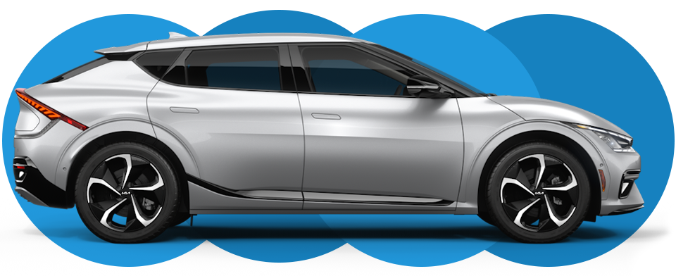 Best Time To Buy At West Broad Kia in Henrico, VA |  Side profile of a silver 2023 Kia EV6 