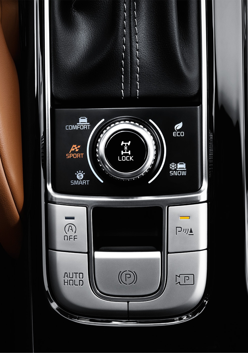 2024 Kia Telluride at West Broad Kia in Henrico, VA | Close up of the drive mode located in the center console of the 2024 Kia Telluride 