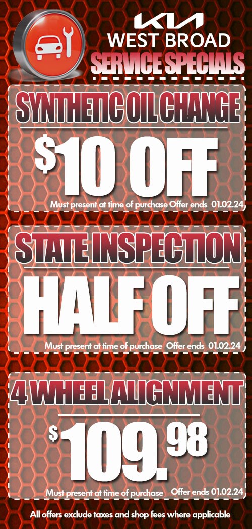Kia Service Coupons & Specials in Richmond, VA West Broad Kia
