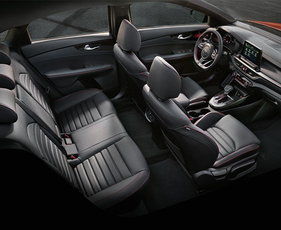 Compare the 2021 Kia Forte vs. the 2022 Toyota Corolla at West Broad Kia | Inside view of Forte's seating