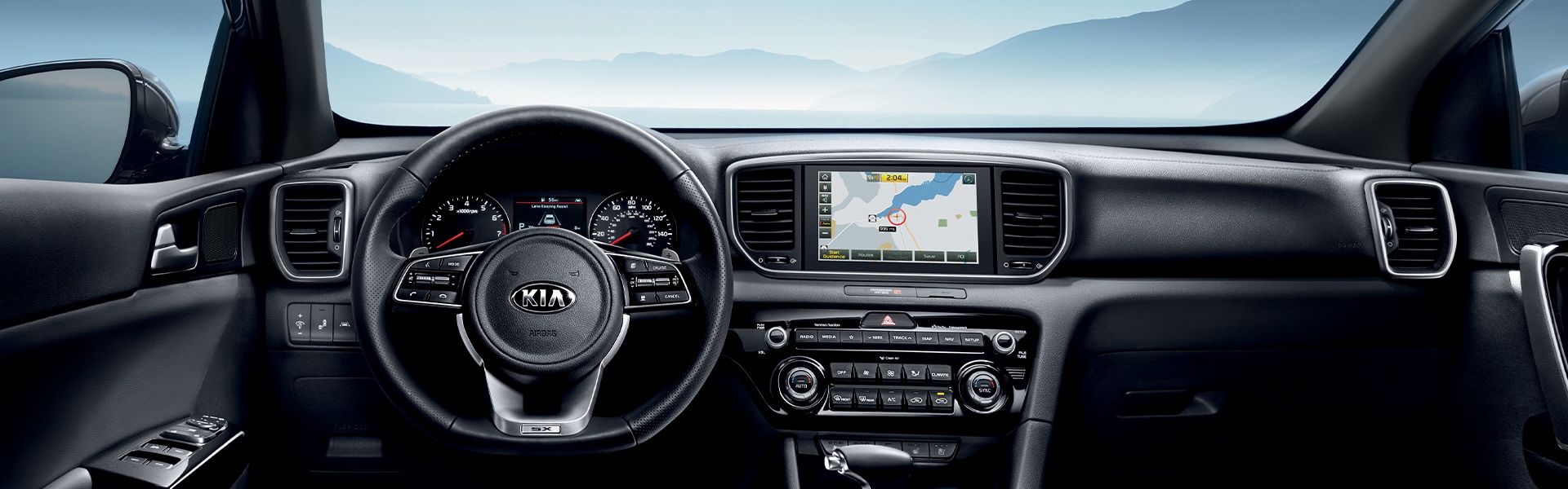 Performance features of the 2022 Sportage at West Broad Kia of Richmond | Interior Dashboard of the Sportage