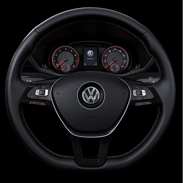 Things to Check When Buying a Used Car | West Broad Volkswagen in Richmond, VA | Front Close Up of Volkswagen 2021 Passat Steering Wheel with Dashboard Visible