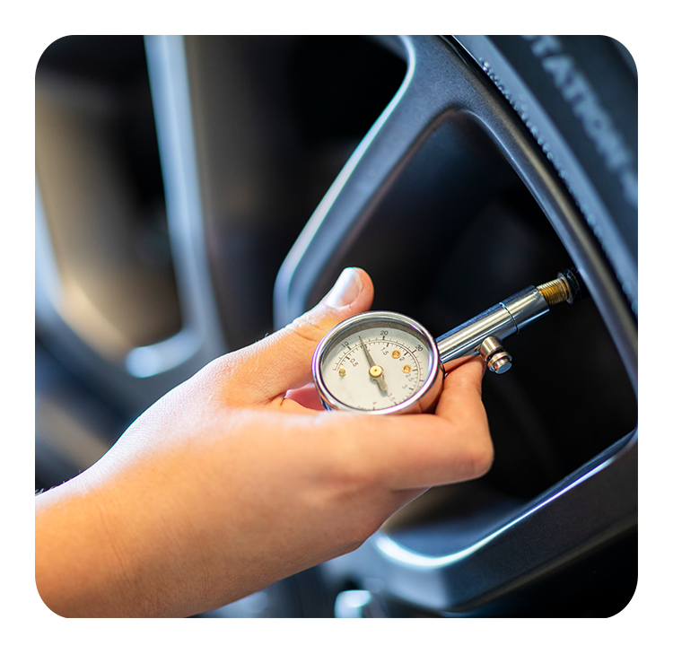 Tire Pressure Information at West Broad VW in Richmond, VA | close up of tire pressure gauge 