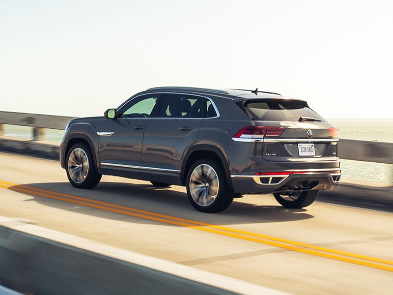 What Different Tire Options are Available at West Broad Volkswagen in Richmond | 2021 Volkswagen Atlas Driving on Bridge Over Water