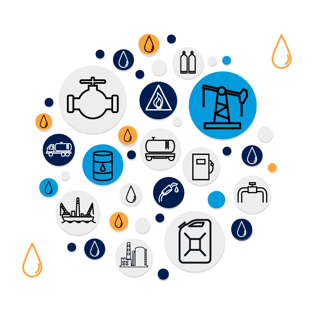 What Type of Gas is Best for My Car? | West Broad Volkswagen in Richmond | Multiple Different Colored Oil and Gas Icons 