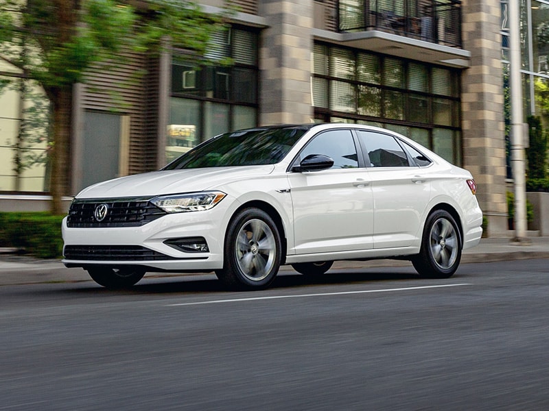 What Different Tire Options are Available at West Broad Volkswagen in Richmond | 2021 Volkswagen Jetta Driving on City Street