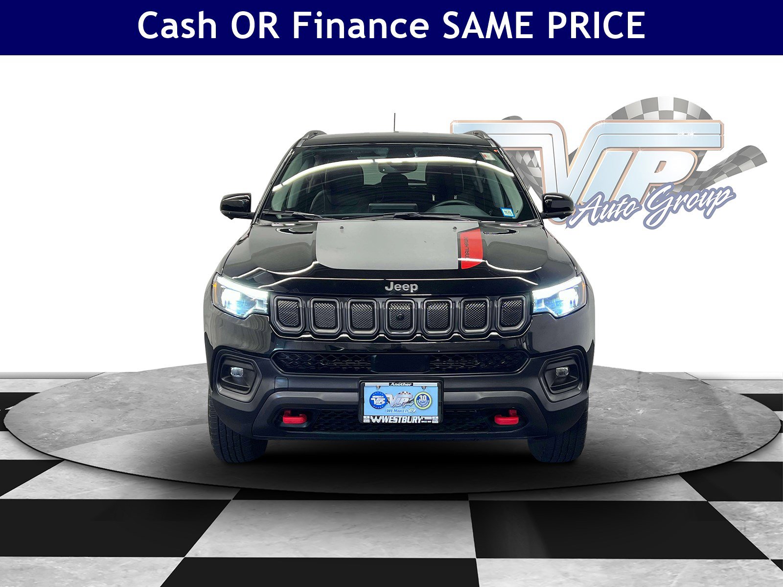 Used 2022 Jeep Compass Trailhawk with VIN 3C4NJDDB4NT227286 for sale in Jericho, NY