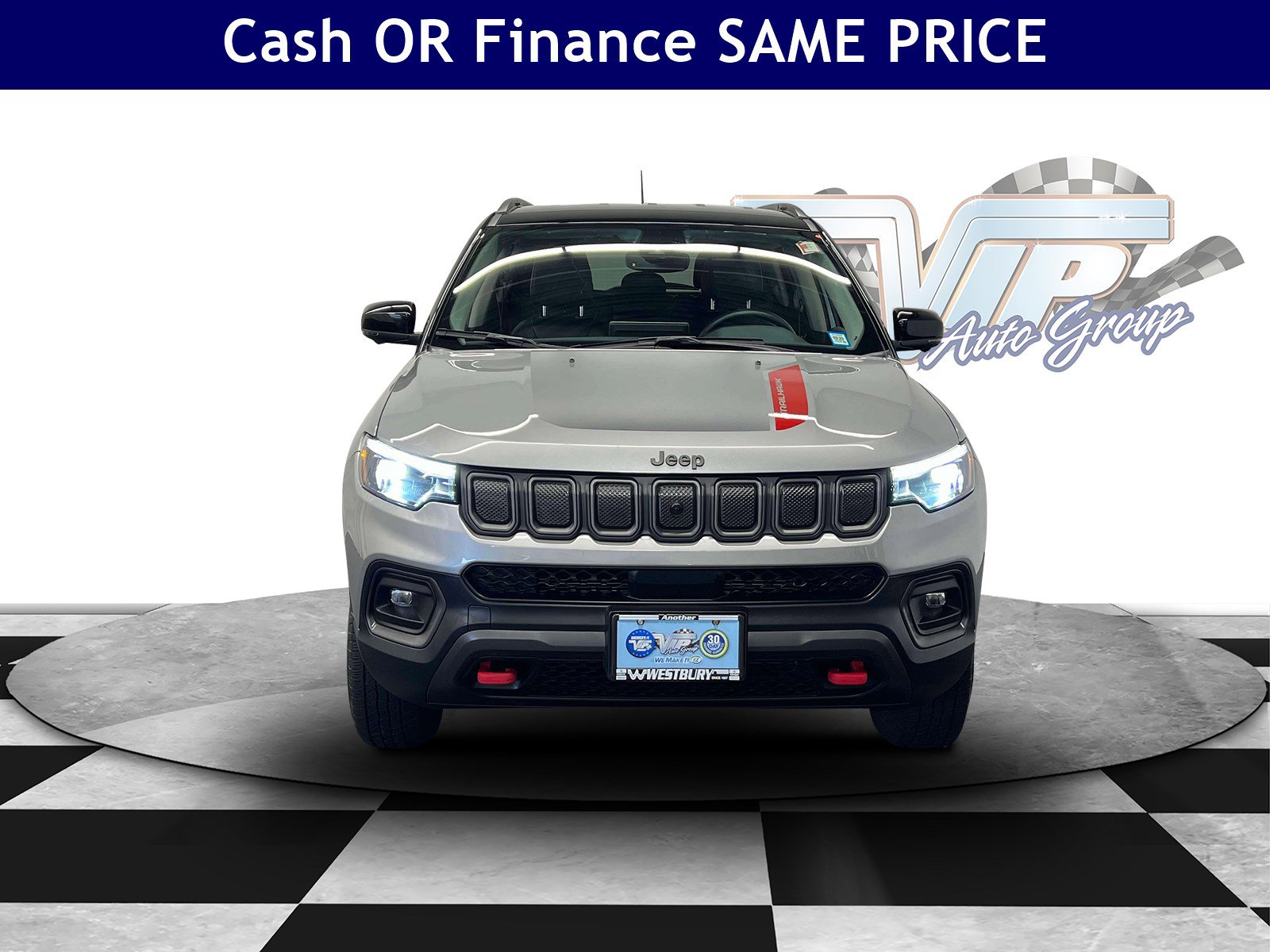 Used 2022 Jeep Compass Trailhawk with VIN 3C4NJDDB8NT227291 for sale in Jericho, NY