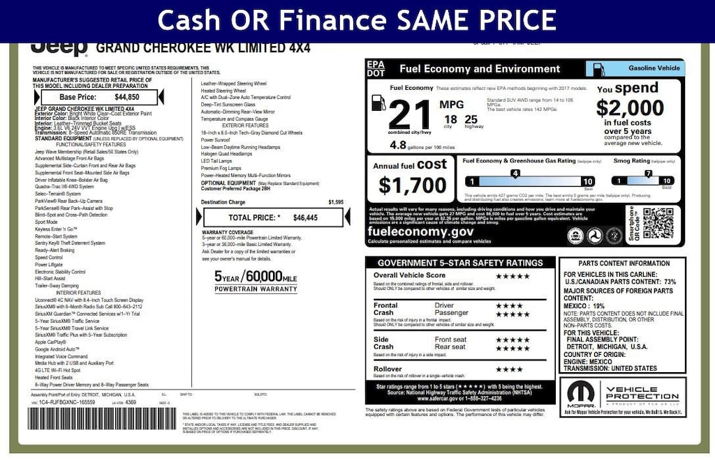 Certified 2022 Jeep Grand Cherokee WK Limited Limited 4x4