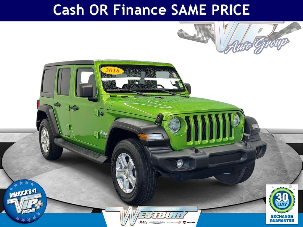 Used 2018 Jeep Wrangler Unlimited Sport S Sport S 4x4
