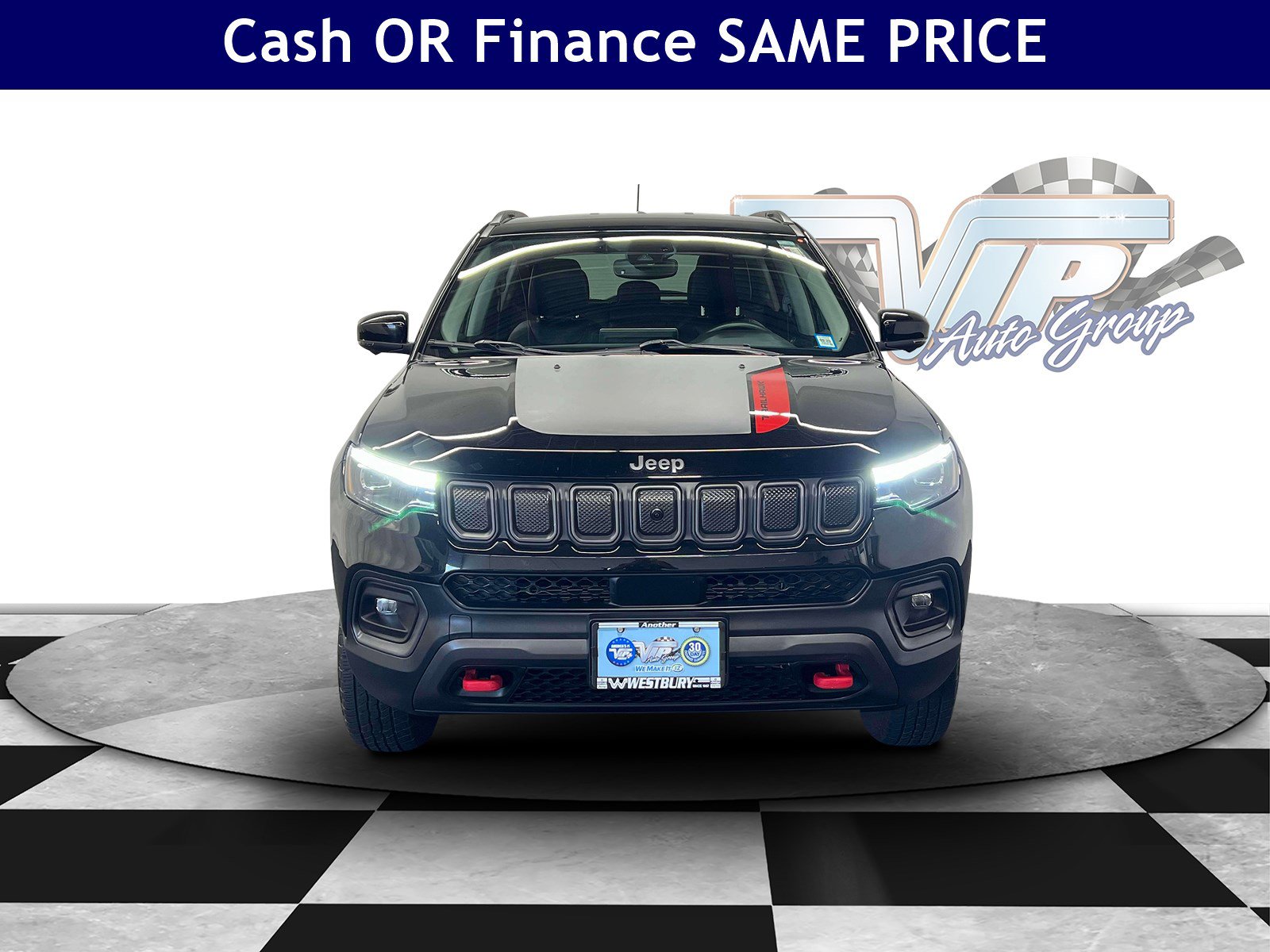 Used 2022 Jeep Compass Trailhawk with VIN 3C4NJDDB7NT227282 for sale in Jericho, NY