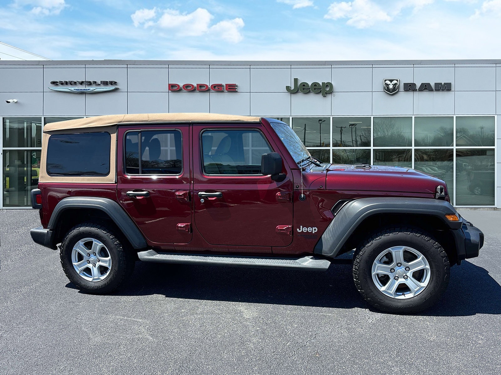 Certified 2021 Jeep Wrangler Unlimited Sport S with VIN 1C4HJXDG9MW540546 for sale in Westerly, RI