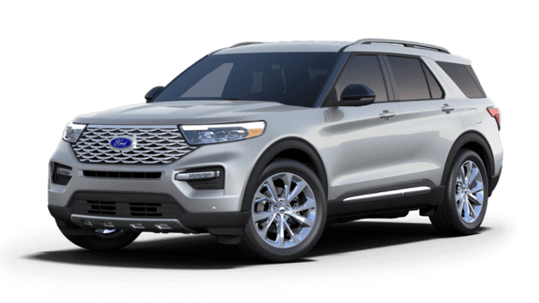 2022 Ford Explorer Platinum in Iconic Silver exterior