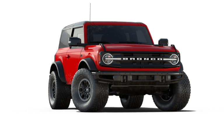 2022 Ford Bronco Wildtrak exterior in Race Red