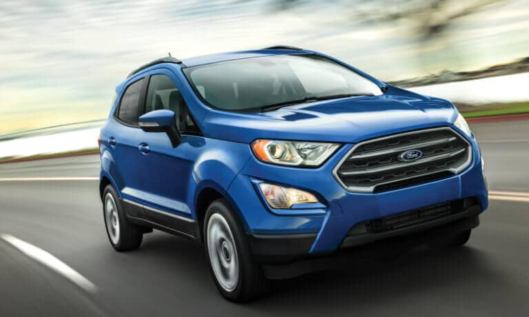 2022 Ford EcoSport on a highway curve