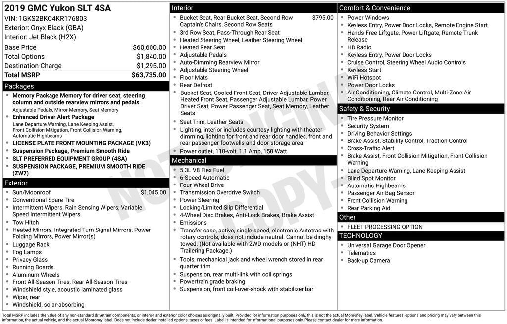 Used 2019 GMC Yukon SLT SUV