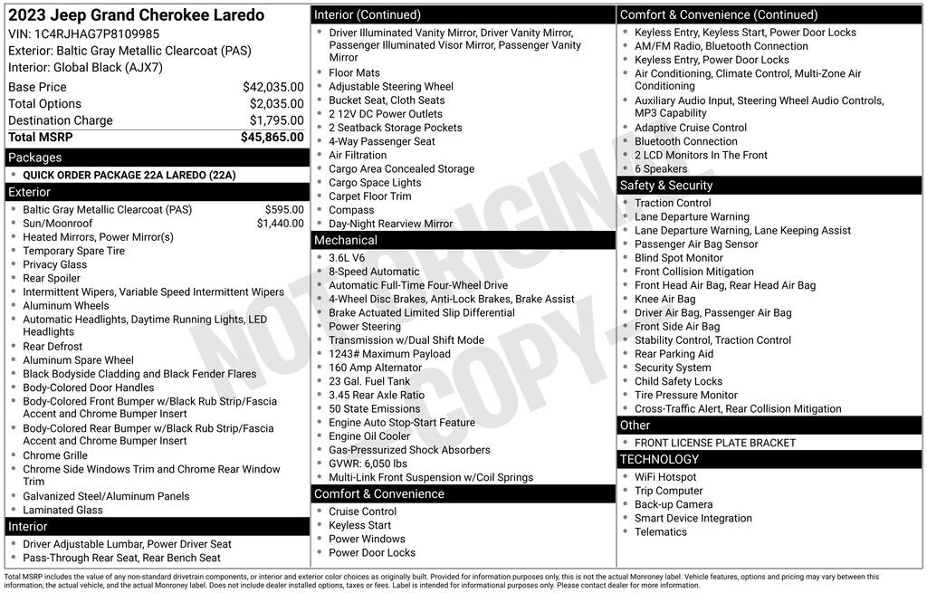 Used 2023 Jeep Grand Cherokee Laredo SUV